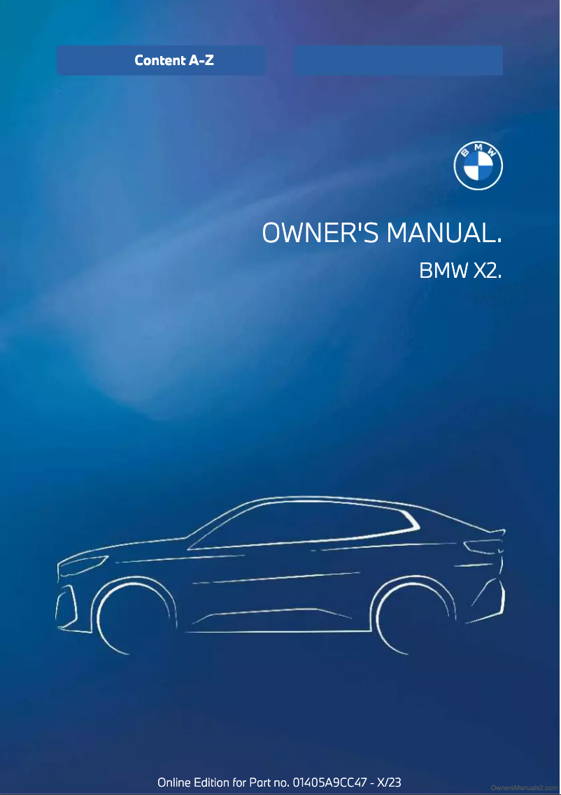 Page 1 de la notice Manuel utilisateur BMW X2 (2024)