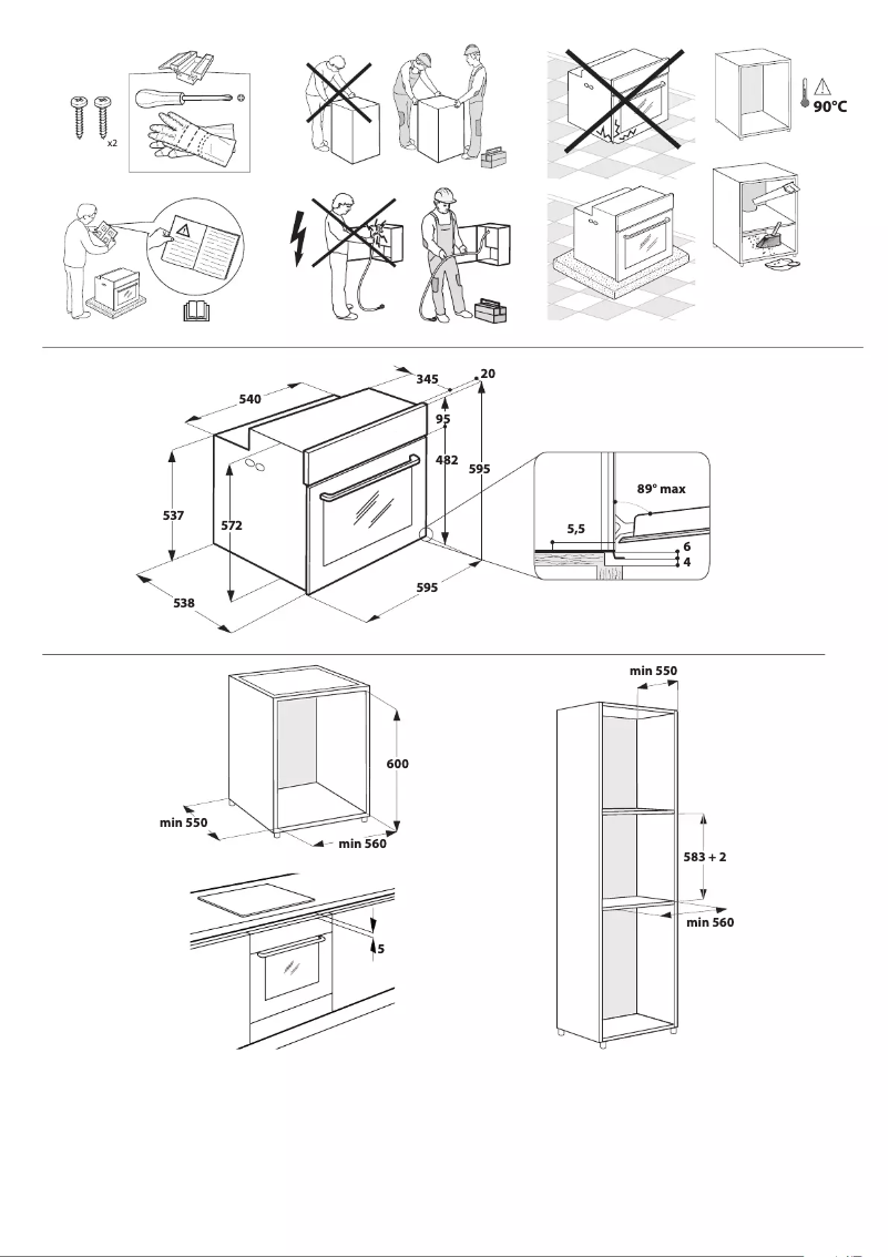 Page 1 de la notice Guide d'installation Hotpoint FI6 861 SP IX HA