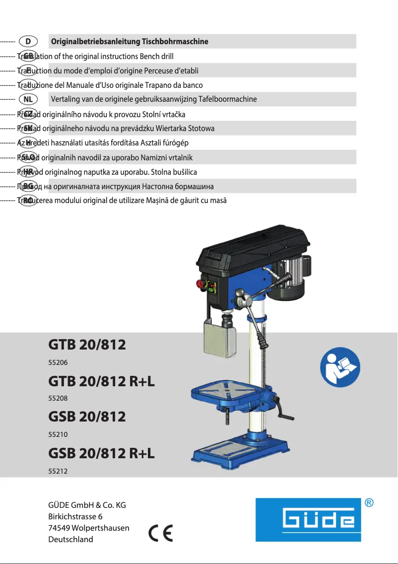 Page n°1 - Manuel utilisateur Güde GTB 20/812