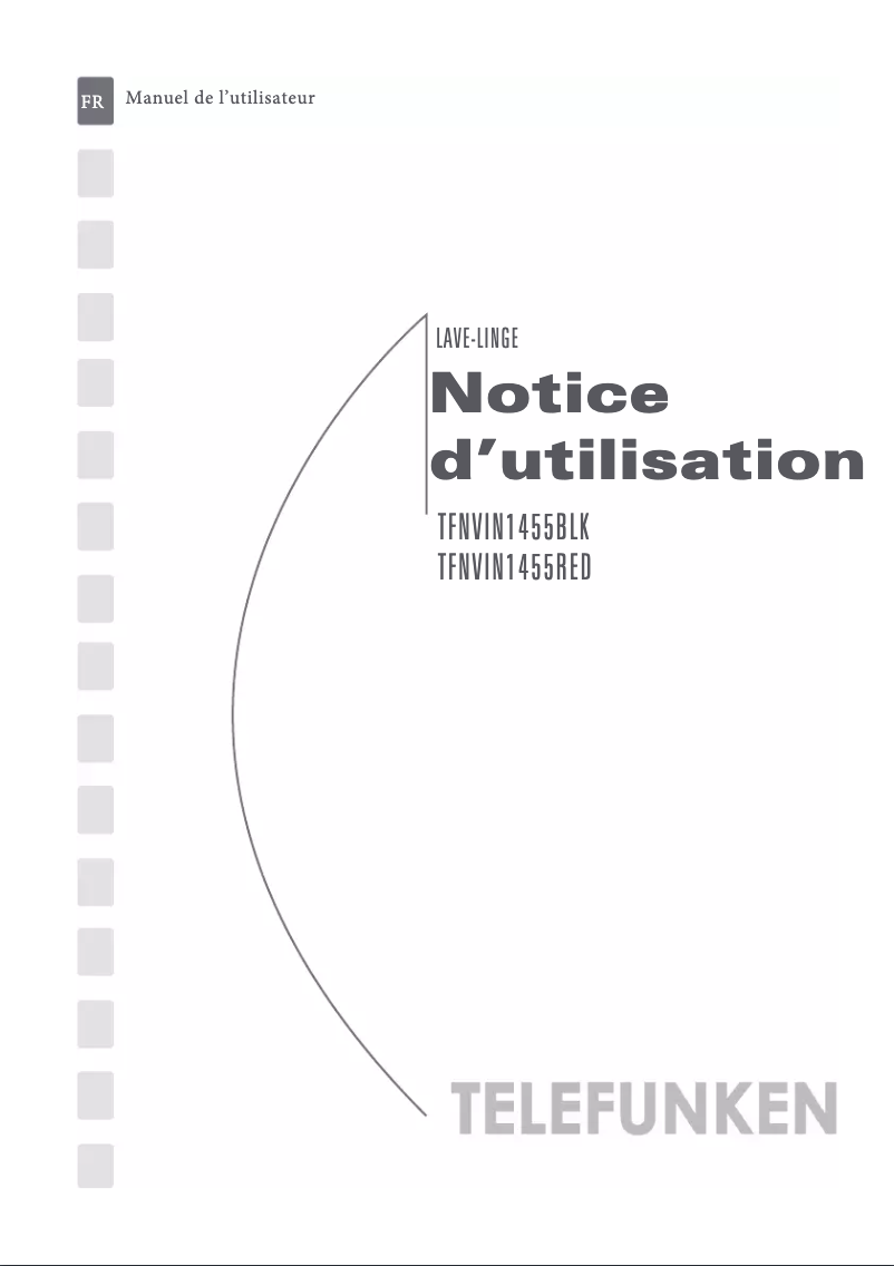Page n°1 - Manuel utilisateur Telefunken TFNVIN1455BLK