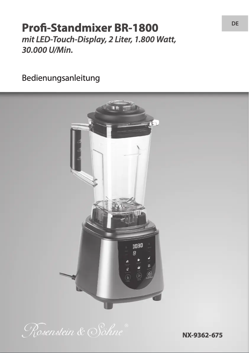 Page n°1 - Manuel utilisateur Rosenstein & Söhne NX-9362-919