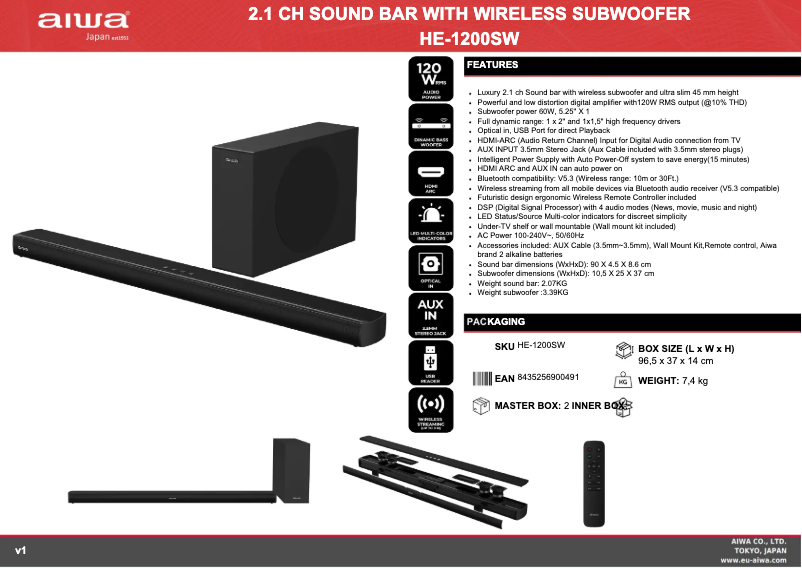 Image de la première page du manuel de l'appareil HE-1200SW