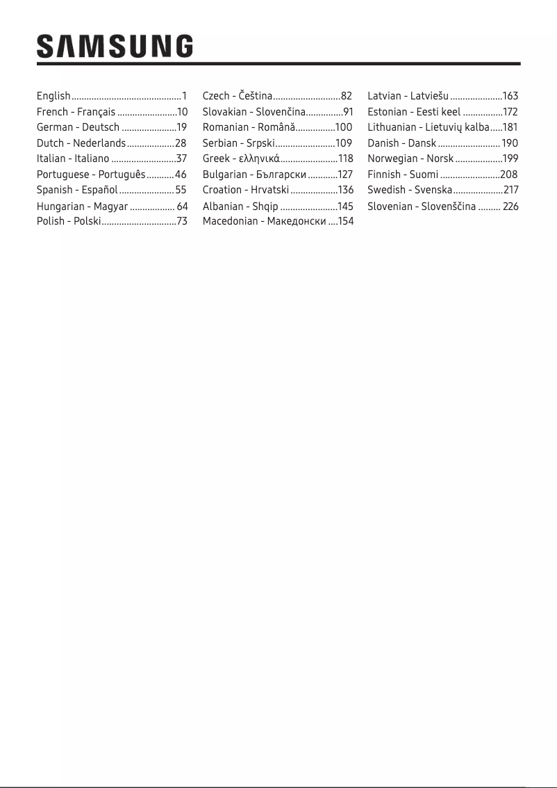 Page 1 de la notice Manuel utilisateur Samsung RS64R5341M9