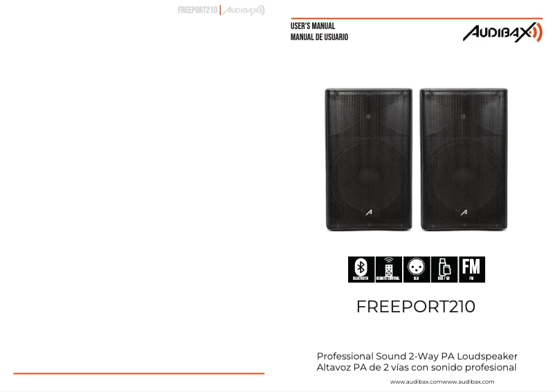 Page 1 de la notice Manuel utilisateur Audibax Freeport 210