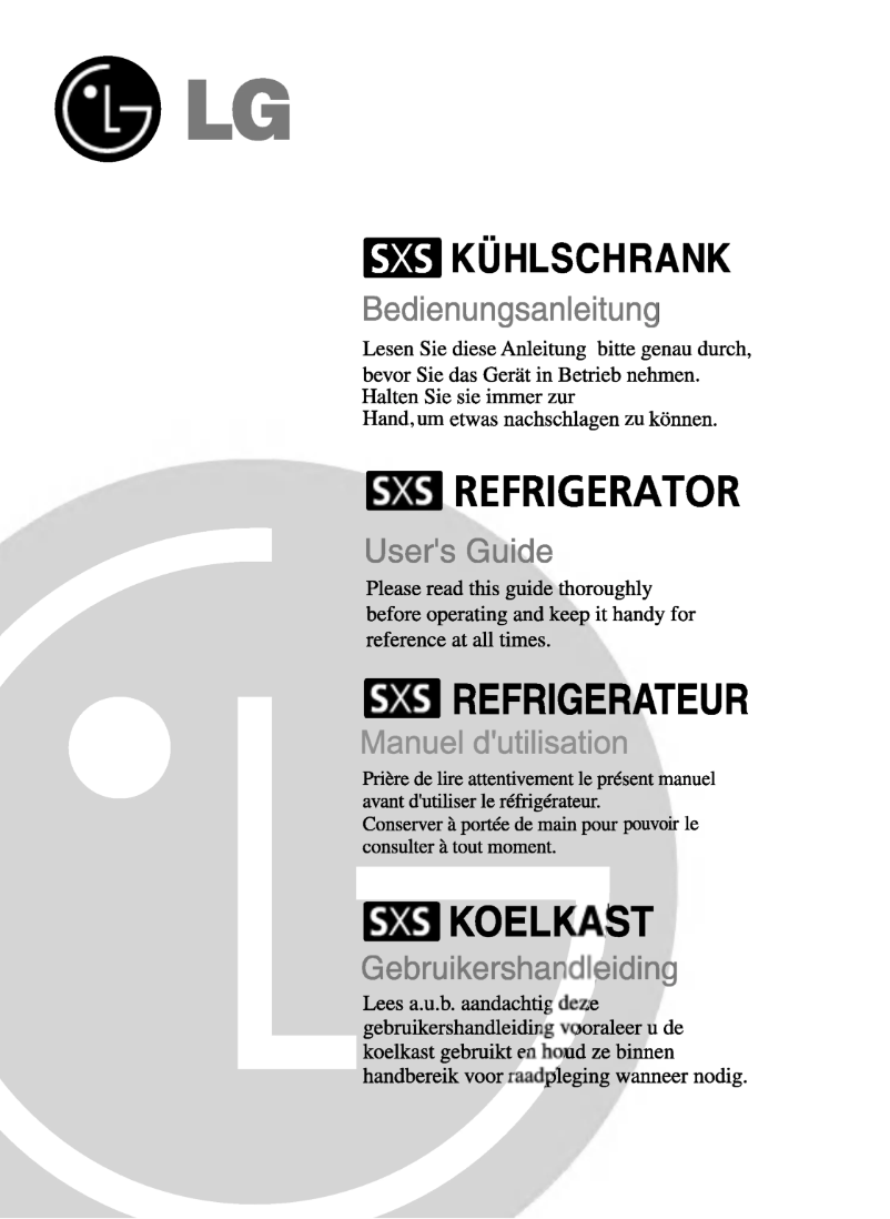 Page 1 de la notice Manuel utilisateur LG GR-B207GBCA