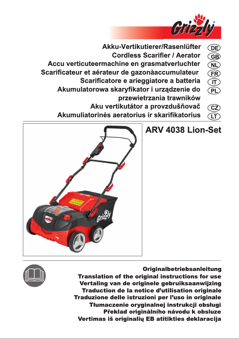 Page 1 de la notice Manuel utilisateur Grizzly ARV 4038