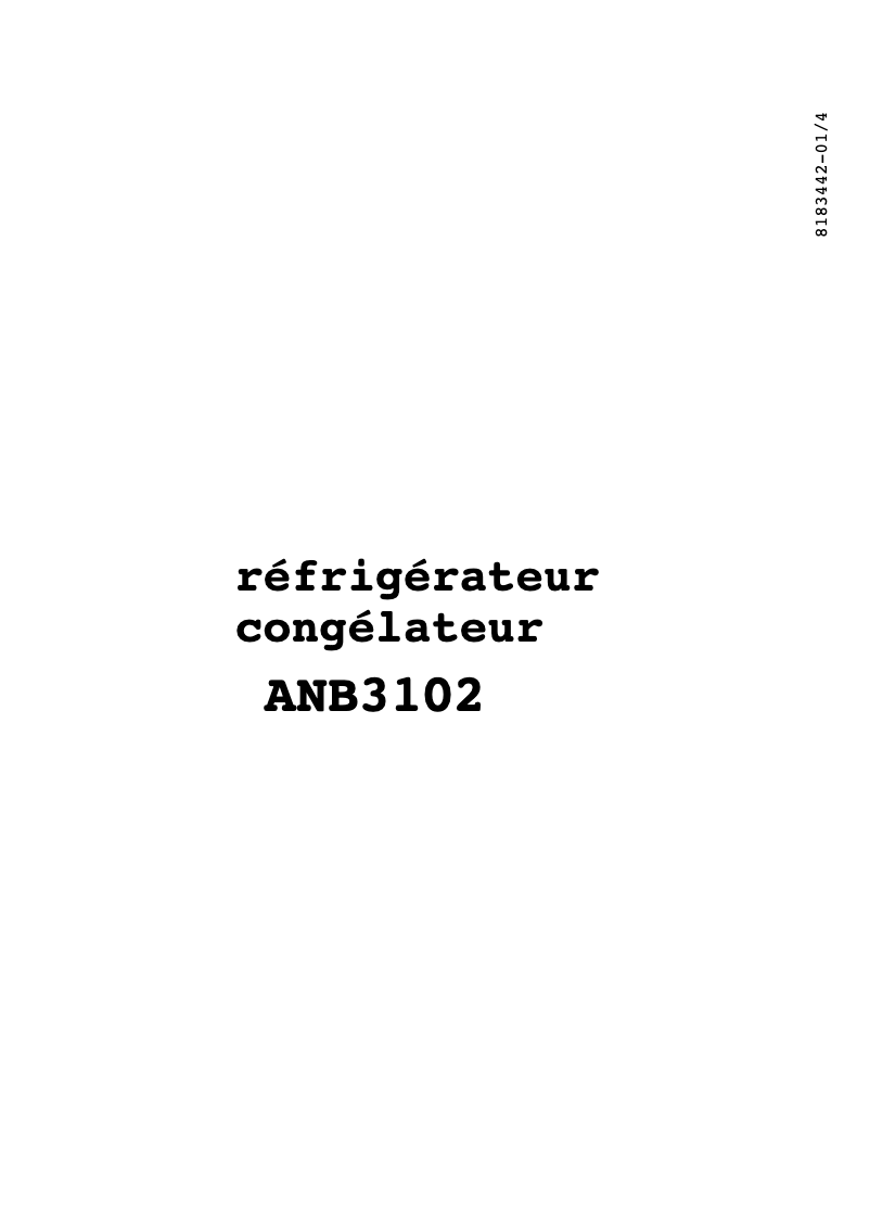 Image de la première page du manuel de l'appareil ANB3102