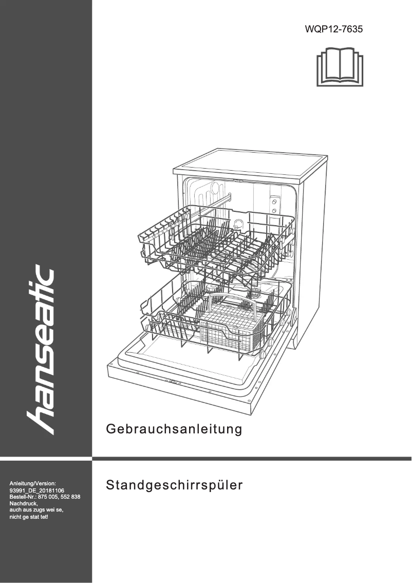 Page n°1 - Manuel utilisateur Hanseatic WQP12-7635