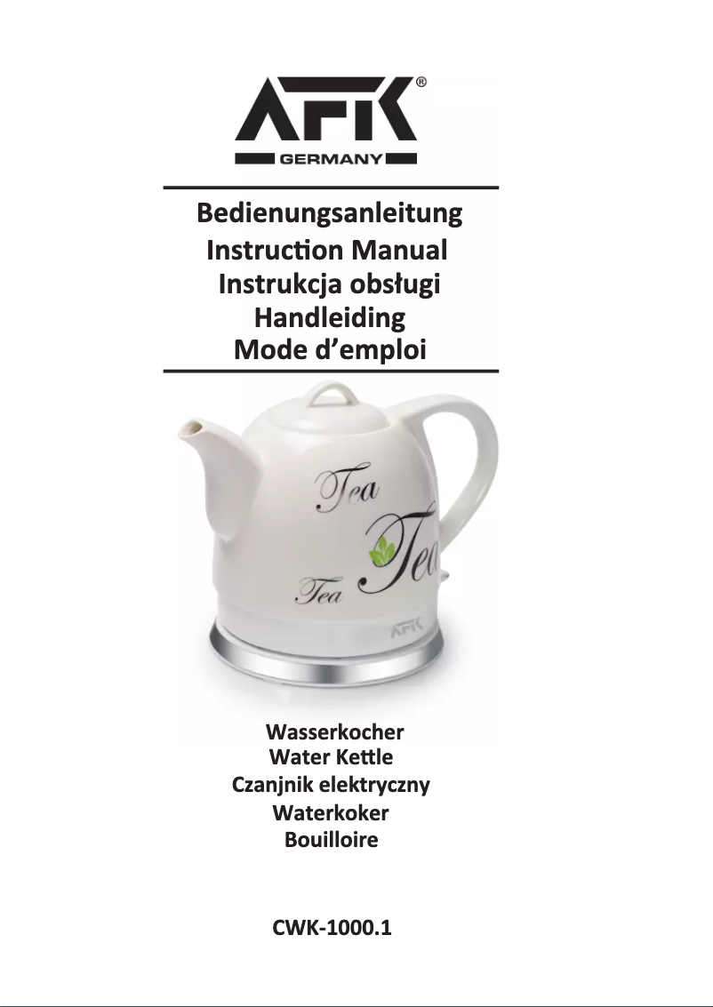 Imagen de la primera página del manual del dispositivo CWK-1000.1