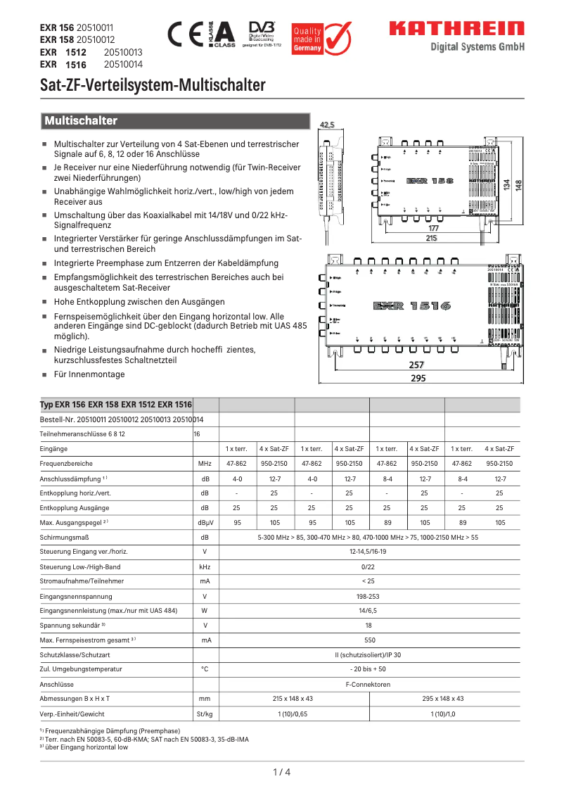 Image de la première page du manuel de l'appareil EXR 1512