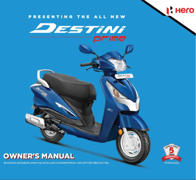 Page 1 de la notice Manuel utilisateur Hero Destini Prime (2023)