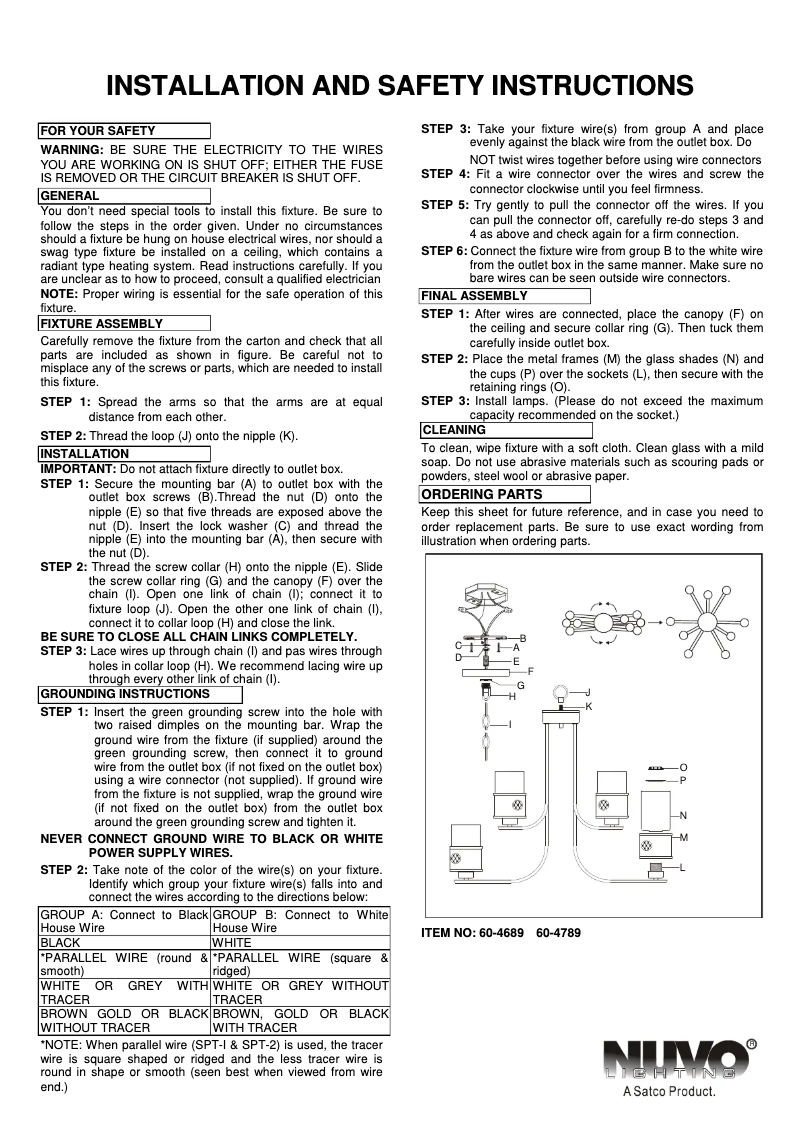 Página 1 del manual Manual de usuario NUVO Fusion 60/4689