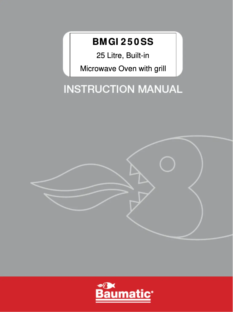 Imagen de la primera página del manual del dispositivo BMGI250SS