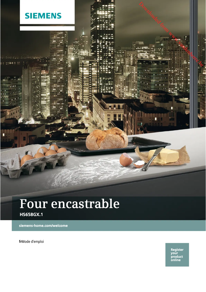 Page n°1 - Manuel utilisateur Siemens HS658GXS1