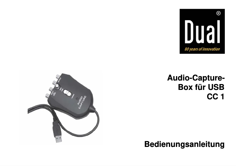 Image de la première page du manuel de l'appareil CC 1