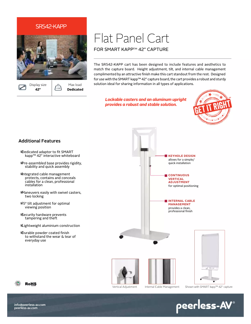 Page n°1 - Brochure Peerless-AV SR542-KAPP