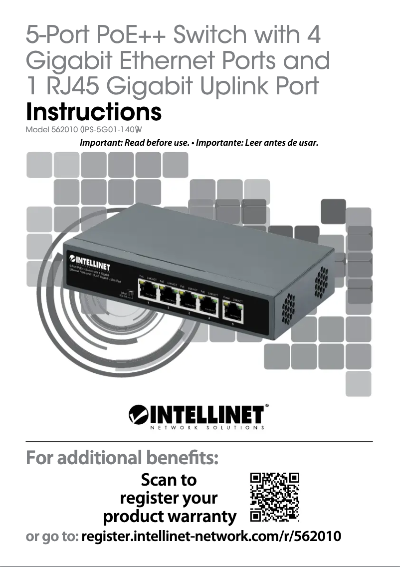 Imagen de la primera página del manual del dispositivo 562010