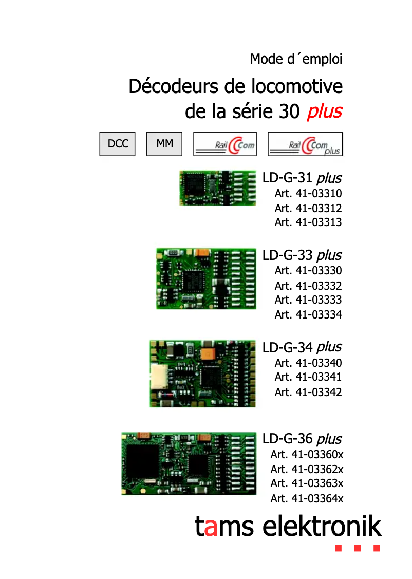 Image de la première page du manuel de l'appareil LD-G-34 plus
