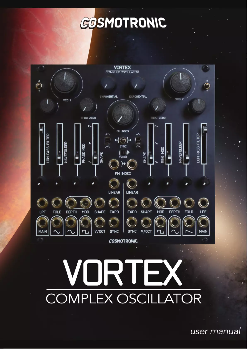 Image de la première page du manuel de l'appareil Vortex