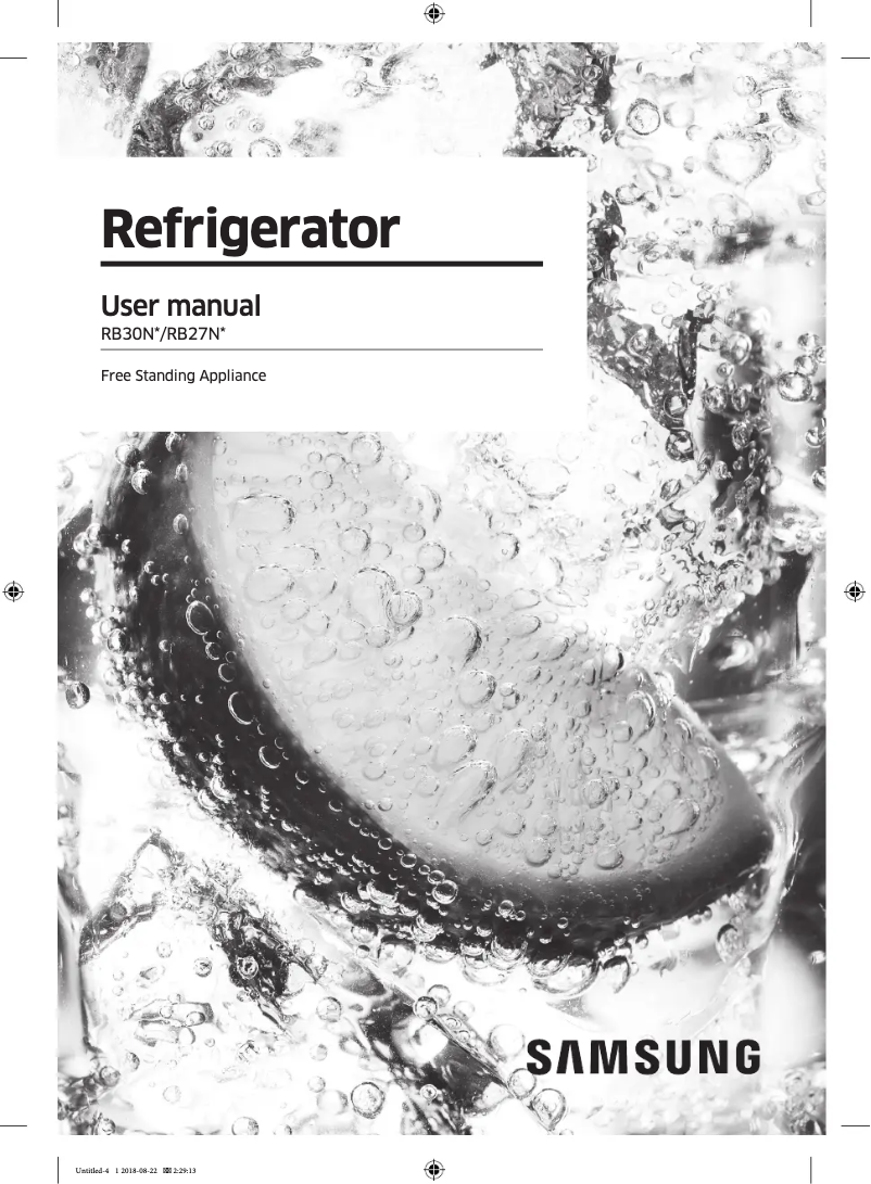 Page n°1 - Manuel utilisateur Samsung RB30N4160B1