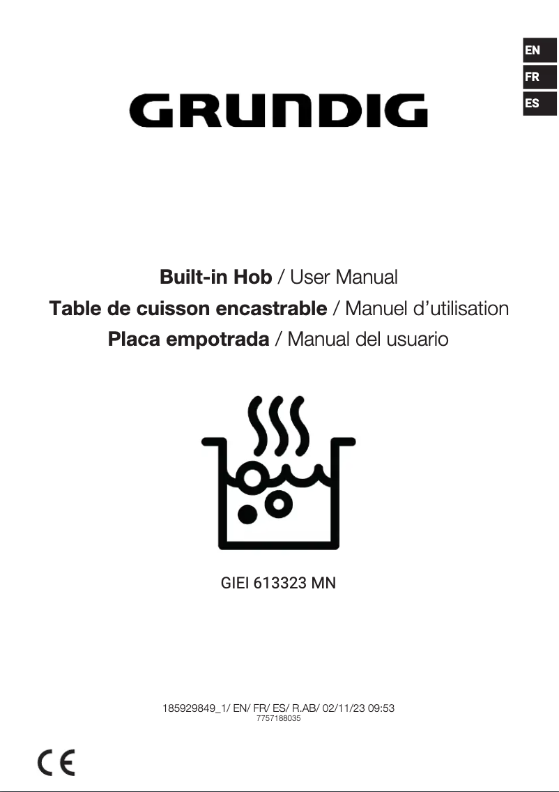 Page 1 of the manual User Manual Grundig GIEI 613323 MN