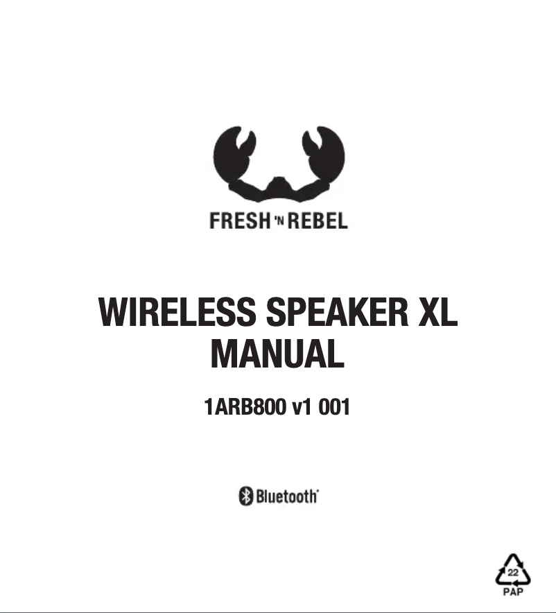 Página 1 del manual Manual de usuario Fresh 'n Rebel Wireless Speaker XL