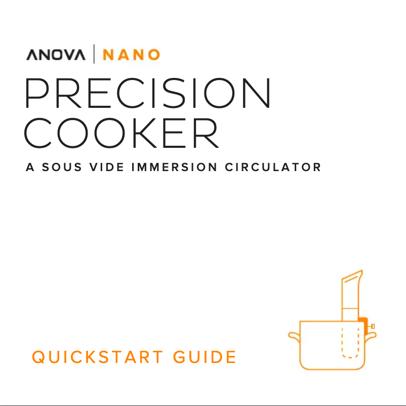 Page 1 de la notice Guide de démarrage rapide Anova Precision Cooker Nano