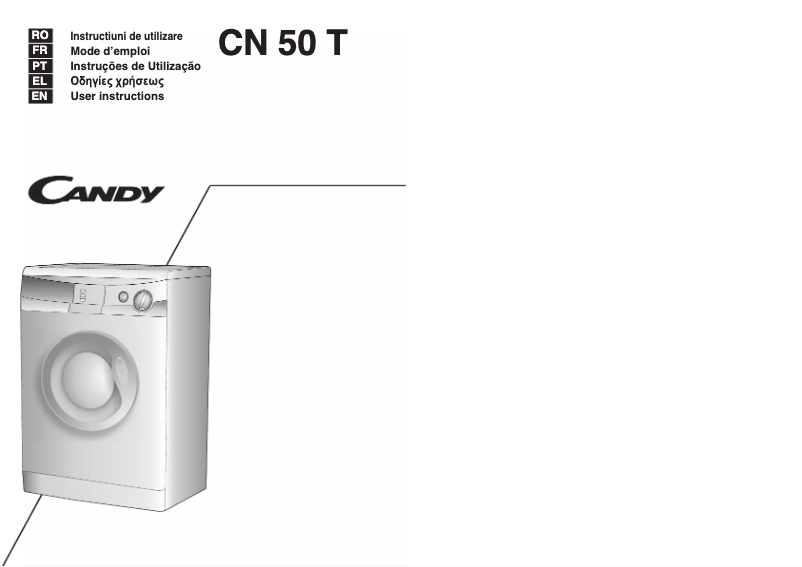 Page n°1 - Manuel utilisateur Candy CN50T-04S