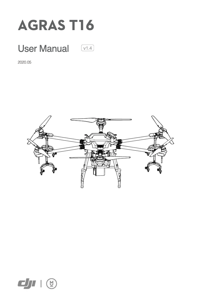 Page n°1 - Manuel utilisateur DJI Agras T16