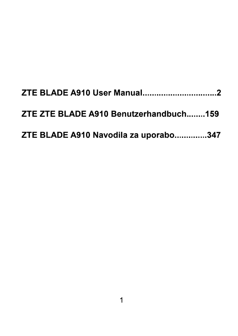 Image de la première page du manuel de l'appareil A910
