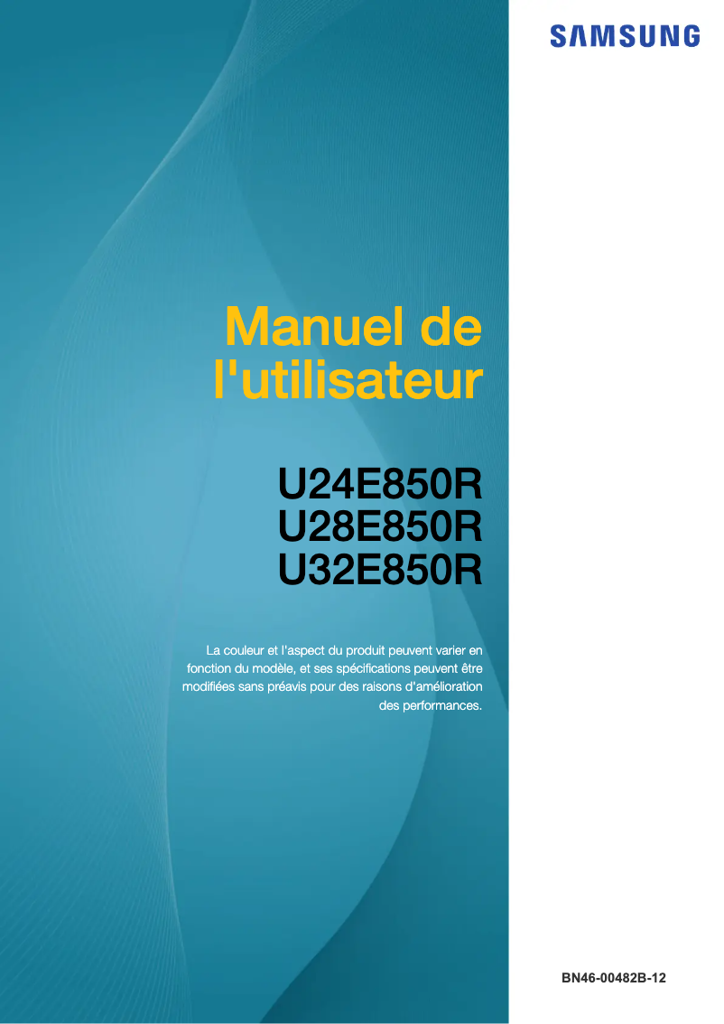 Page 1 de la notice Manuel utilisateur Samsung U32E850R