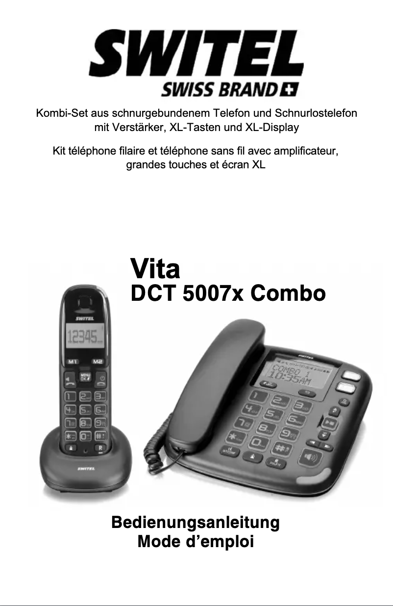 Imagen de la primera página del manual del dispositivo Vita DCT50072
