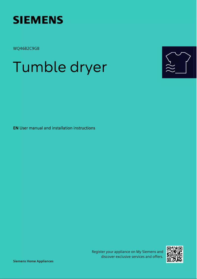 Page n°1 - Manuel utilisateur Siemens WQ46B2C9GB