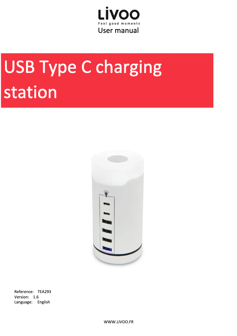 Page n°1 - Manuel utilisateur Livoo TEA293