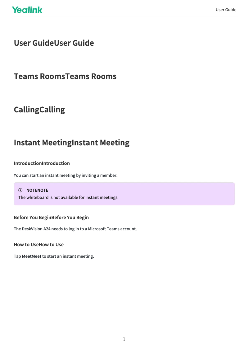 Image de la première page du manuel de l'appareil DeskVision A24