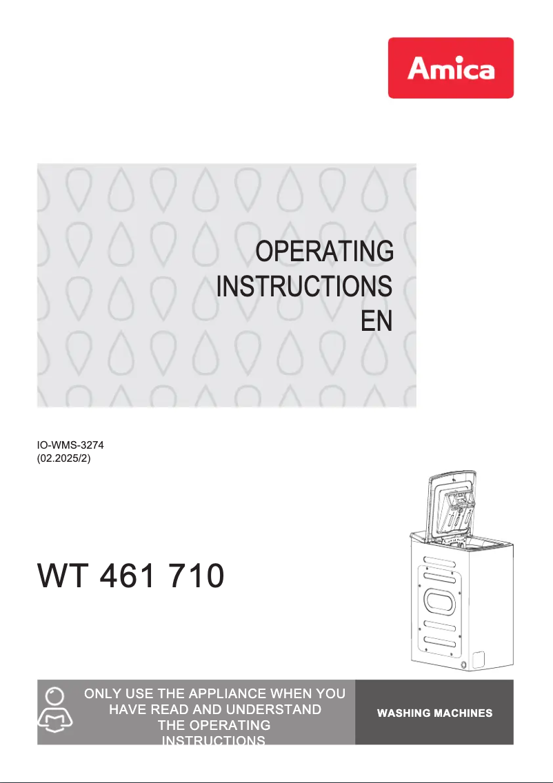 Page n°1 - Manuel utilisateur Amica WT 461 710