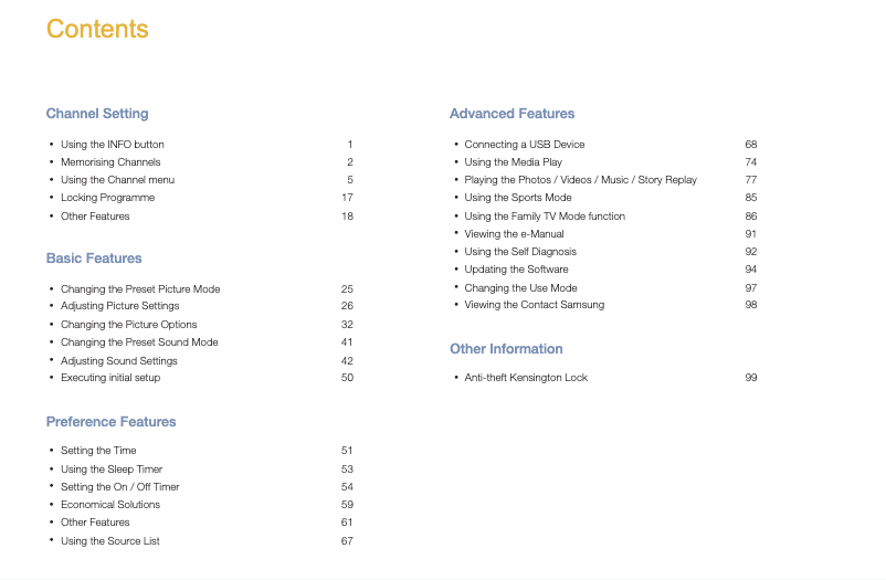 Page 1 de la notice Manuel utilisateur Samsung UA32K4003AJ