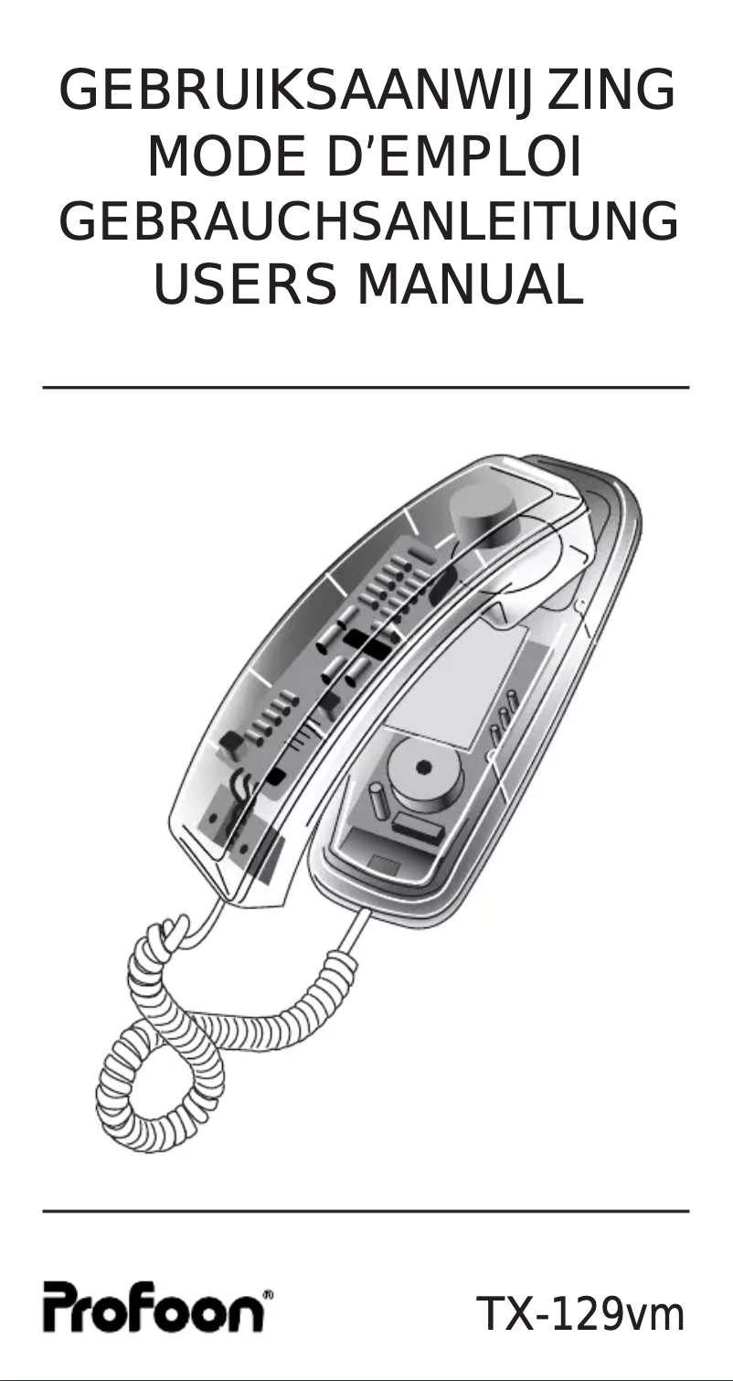 Image de la première page du manuel de l'appareil TX-129