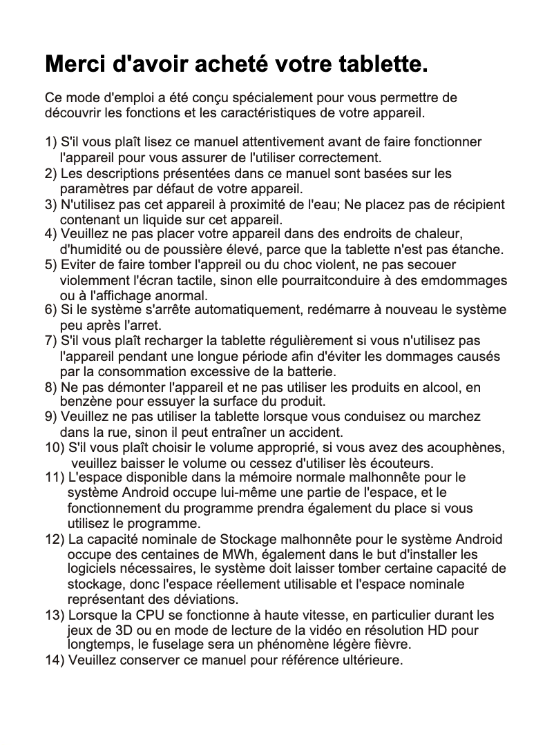Page n°1 - Manuel utilisateur Proscan PLT7035-C