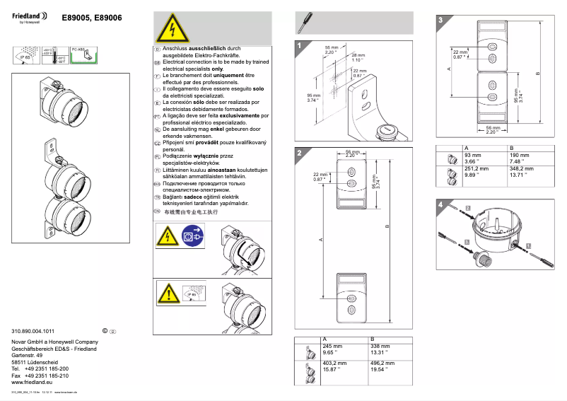 Página 1 del manual Manual de usuario Friedland E89006