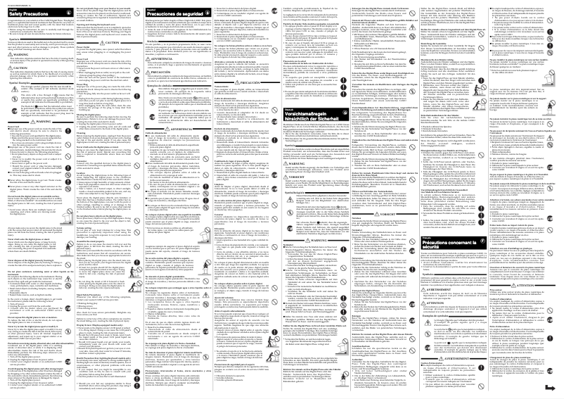 Image de la première page du manuel de l'appareil PX-800