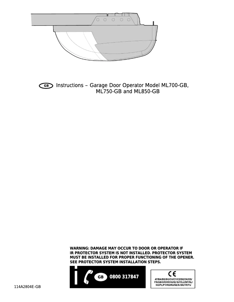 Página 1 del manual Manual de usuario Chamberlain ML750-GB