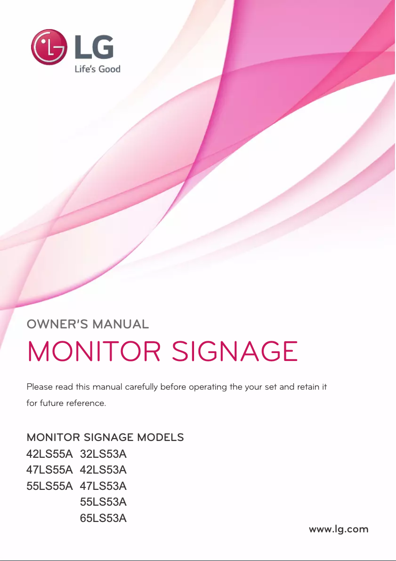Page n°1 - Manuel utilisateur LG 65LS53A