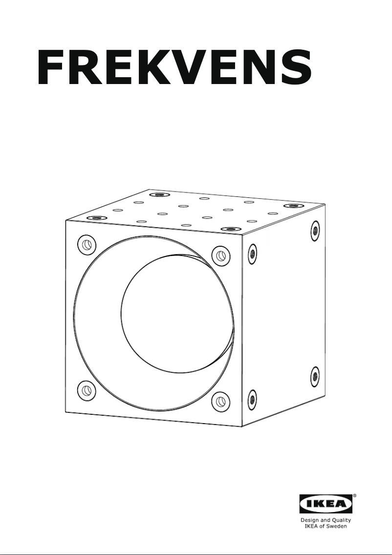 Page 1 de la notice Manuel utilisateur Ikea FREKVENS 504.203.67