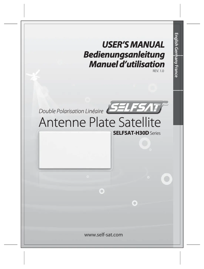 Page n°1 - Manuel utilisateur Selfsat H30D2