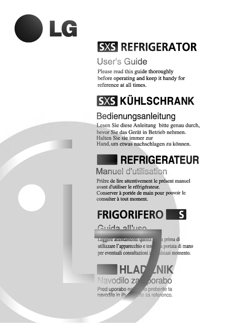 Page n°1 - Manuel utilisateur LG GR-P217PSKA