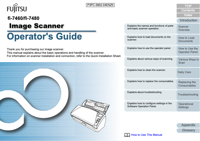 Page 1 of the manual User Manual Fujitsu fi-7460
