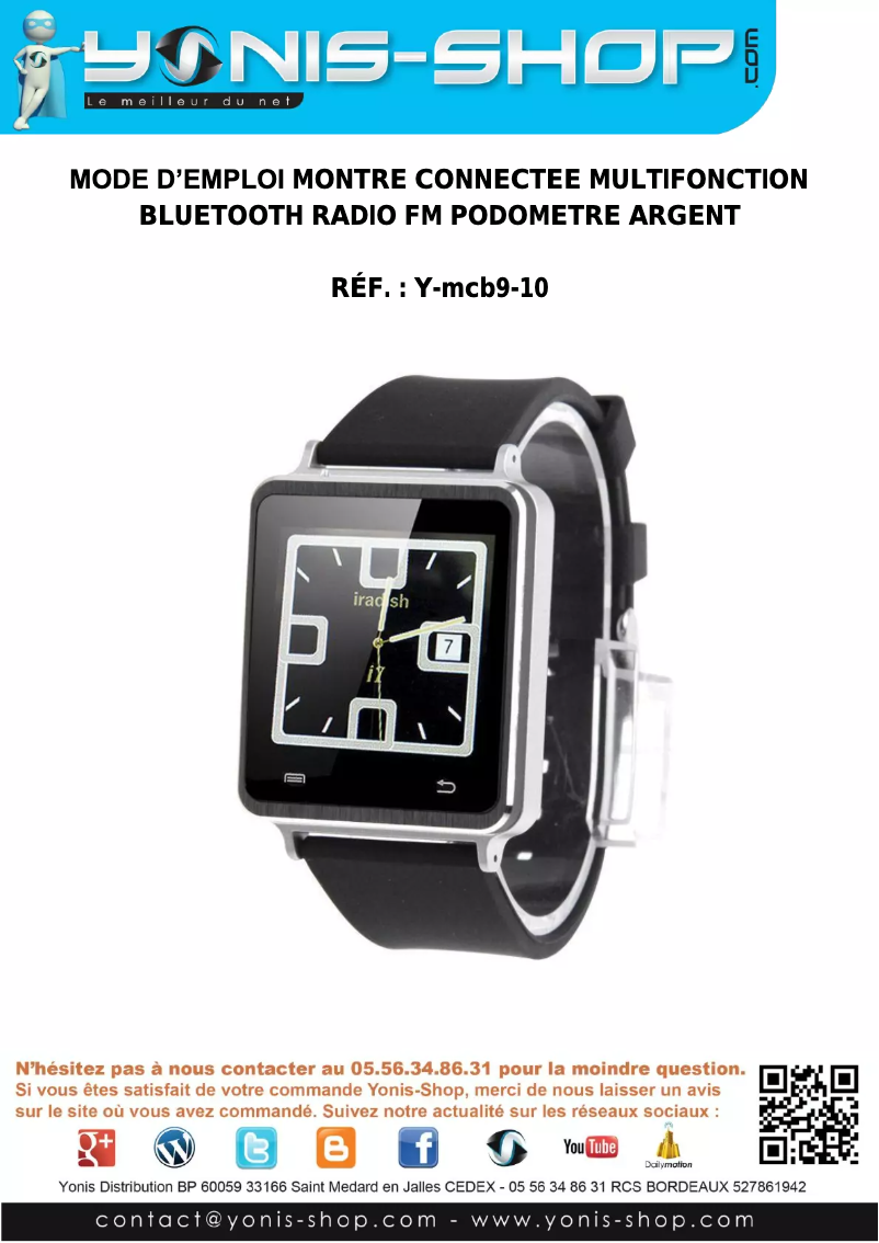 Page n°1 - Manuel utilisateur Yonis Y-MCB10