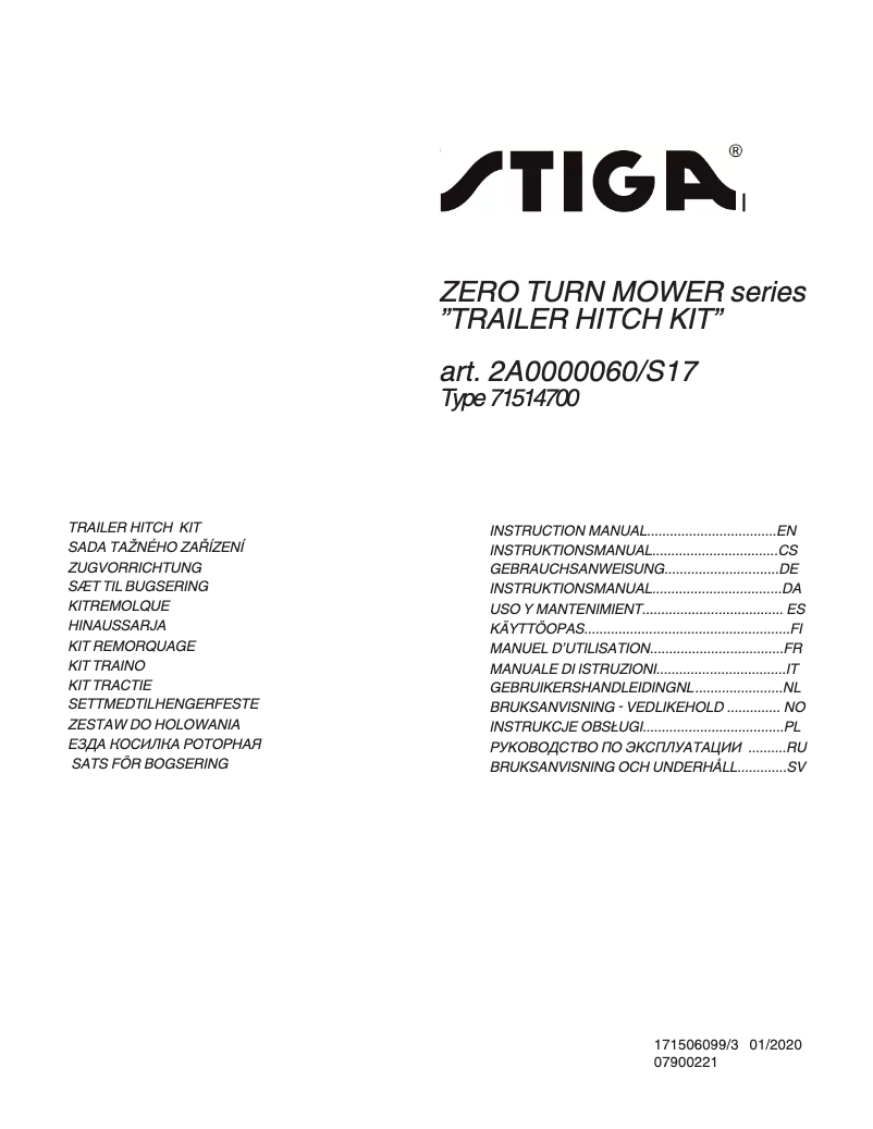 Image de la première page du manuel de l'appareil ZT 3107