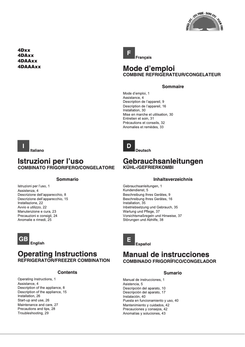 Image de la première page du manuel de l'appareil 4DXX